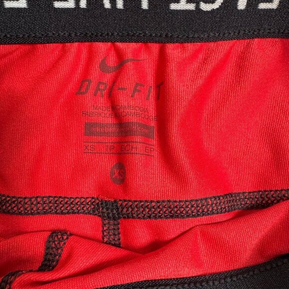 Nike Dri-Fit Running Tights Womens Size XS Run Fast Live Fearless Red & Black - Picture 4 of 7